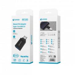 Adaptador de metal tipo C macho a USB hembra 3.0 OTG negro CE