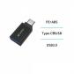 Adaptador de metal tipo C macho a USB hembra 3.0 OTG negro CE