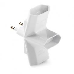 Adaptador triple 2P10A 250V IP20 BLANCO