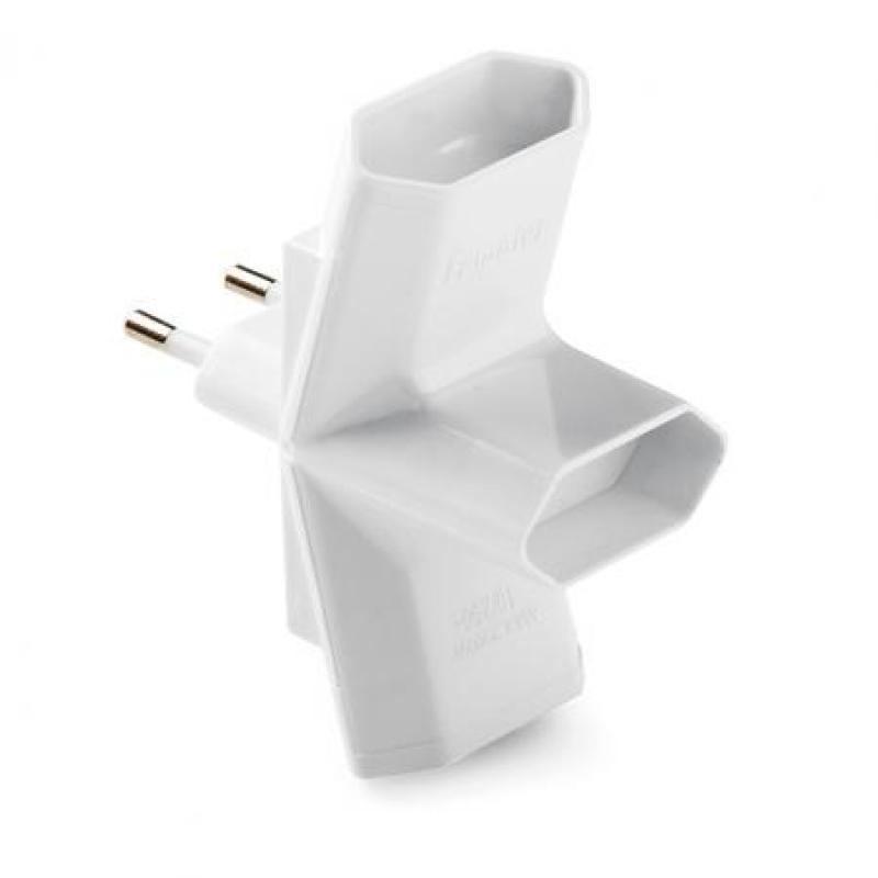 Adaptador triple 2P10A 250V IP20 BLANCO