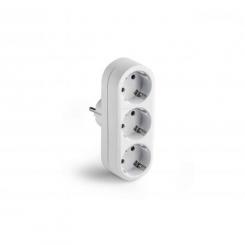 Adaptador triple TT 16A-250V Blanco
