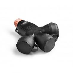 Adaptador triple TT 16A-250V Tapa Prensaestopa