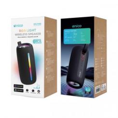 Altavoz Bluetooth con subwoofer LED para exteriores de 6 W x 2, color negro, con certiﬁcación CE