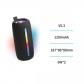 Altavoz Bluetooth con subwoofer LED para exteriores de 6 W x 2, color negro, con certiﬁcación CE