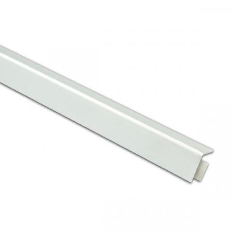 Ángulo 20x20 mm.Aluminio Lacado Blanco.Adhesivo / 250 cm. Granel