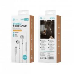 Auriculares con cable semi-in-ear EP1675 con interfaz tipo C, color blanco
