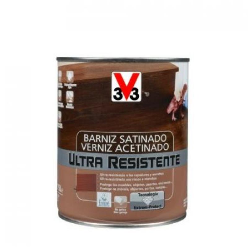 BARNIZ INTERIOR ULTRA RESISTENTE SATINADO 750ML CAOBA