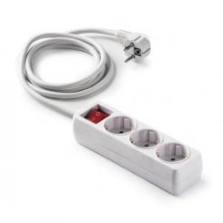 Base 3 tomas TT C/Int.Cable 1,5 m.