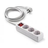 Base 3 tomas TT C/Int.Cable 3 m.
