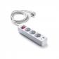 Base 3 tomas TT+2 USB A+C C/Int.Cable 1,5 m.