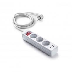 Base 3 tomas TT+2 USB A+C C/Int.Cable 1,5 m.