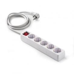 Base 5 tomas TT C/Int.Cable 1,5 m.