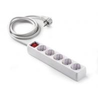 Base 5 tomas TT C/Int.Cable 3 m.