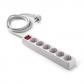 Base 6 tomas TT C/Int.Cable 1,5 m.