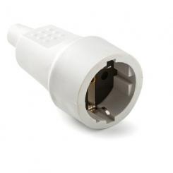 Base TT 16A-250V PVC goma Blanco