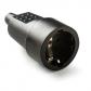 Base TT 16A-250V PVC goma Negro