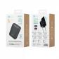 Batería móvil carga rápida alta capacidad 22.5W CE negro 12000mAh
