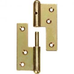 BISAGRA PORTON AMARILLO ZN DER 80MM