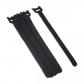 Brida de cierre téxtil doble cara 12mmx20cm / Negro. Blister 6 tiras