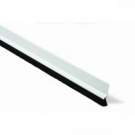 Burlete bajo puerta. 100 cm. Pelo 13 mm Adhesivo / Blanco. Blister 1 tira