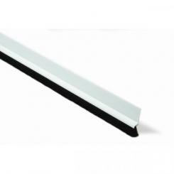 Burlete bajo puerta. 100 cm. Pelo 13 mm Adhesivo / Blanco. Blister 1 tira
