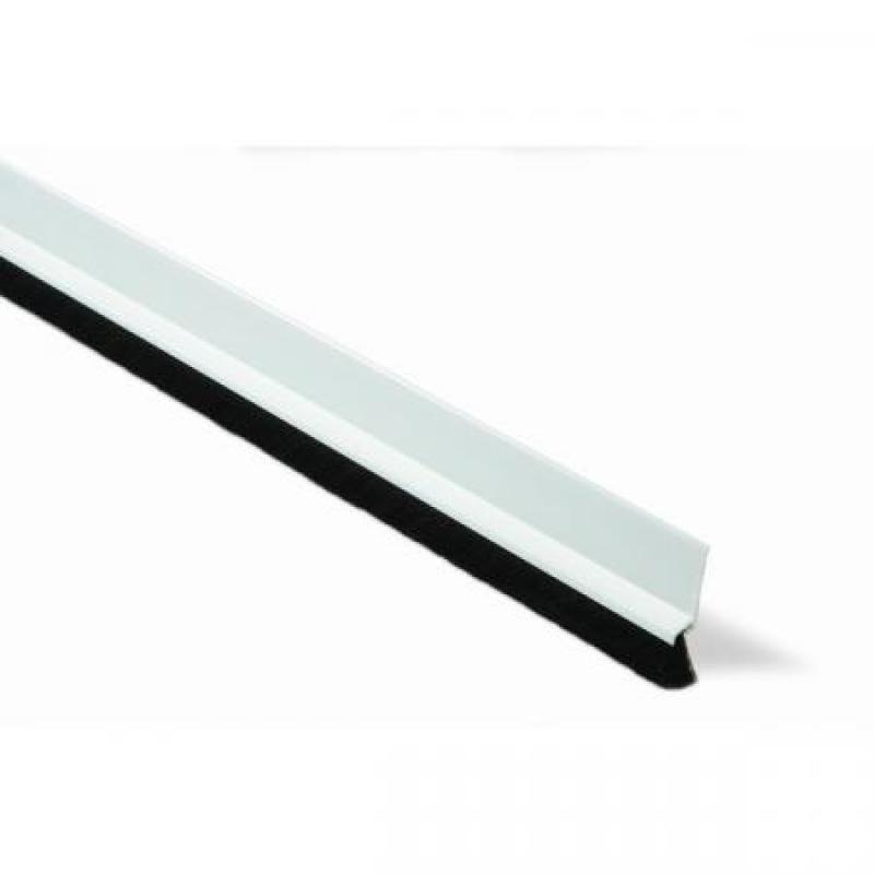 Burlete bajo puerta. 100 cm. Pelo 13 mm Adhesivo / Blanco. Blister 1 tira