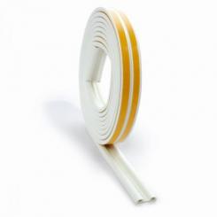 Burlete puert y vent. Tipo (P).Adhes.9x5,5mm x 6m / Blanco. Caja-display 1 rollo