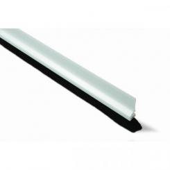 Burlete suelo desnivelado.Pelo 18mm.100 cm.Adhes. / Blanco. Blister 1 tira