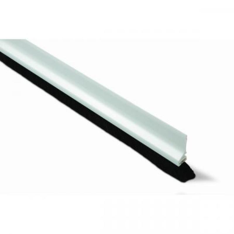 Burlete suelo desnivelado.Pelo 18mm.100 cm.Adhes. / Blanco. Blister 1 tira