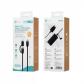 Cable de carga rápida trenzado de nailon 3A PD60W C-C+L 1M OD3.5mm negro