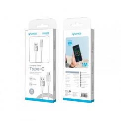 Cable de datos de carga TYPE-C trenzado de aleación de aluminio plateado