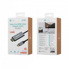 Cable tipo C a HDMI macho misma pantalla, 4K CE, gris pistola