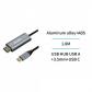Cable tipo C a HDMI macho misma pantalla, 4K CE, gris pistola