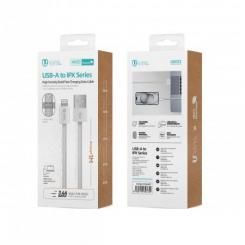 Cable Trenzado Alta Densidad 3.4A A-L 1M Gris Blanco CE
