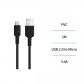Cable USB a Micro USB 3.4A 1m – Negro