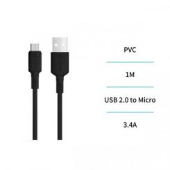 Cable USB a Micro USB 3.4A 1m – Negro
