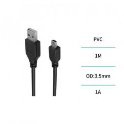 Cable USB a Mini Pin5 1m – Negro