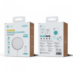 Carga inal·mbrica magnÈtica (modelo metal) blanco