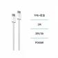 CE blanco gris OD3.2 del cable de carga rápido trenzado de alta densidad C-C el 1M de 3A PD60W