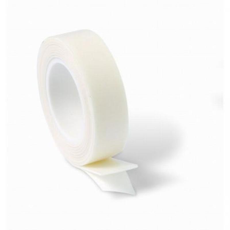 Cinta adhesiva a las dos caras. 12 mm x 80 cm / Blanco. Blister 1 rollo
