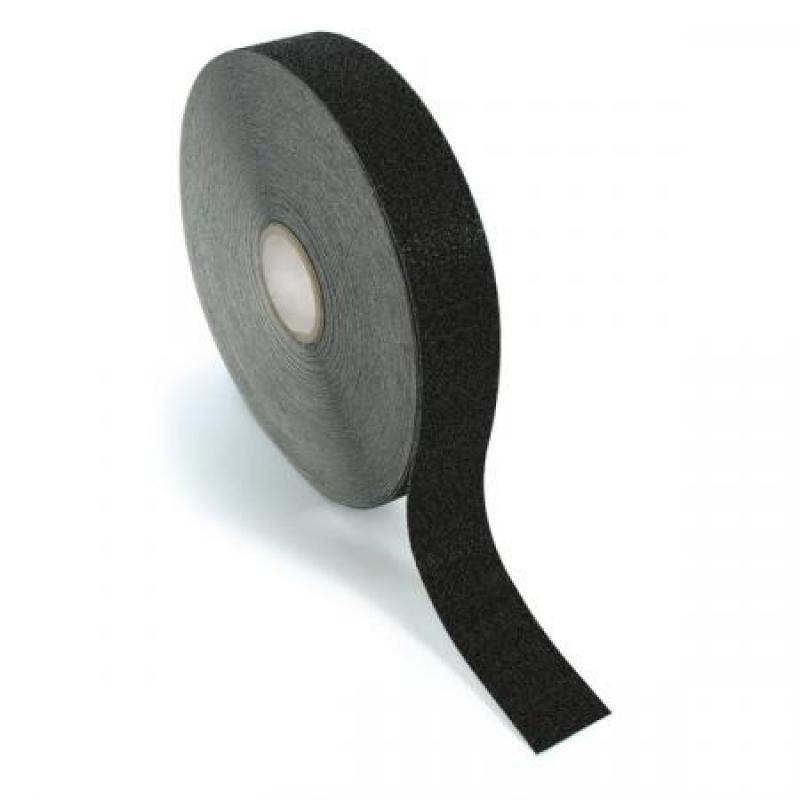 Cinta antideslizante adhesiva. 40 mm x 25 m / Negro. Caja-display 1 rollo