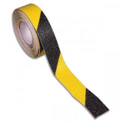 Cinta Antideslizante adhesiva. 40 mm x 5 m / Negro-Amarillo.Blister 1 rollo