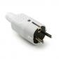 Clavija 4,8mm PVC goma 16A-250V Blanco