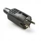 Clavija 4,8mm PVC goma 16A-250V Negro