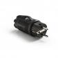 Clavija TT 16A-250V Goma Negro IP54