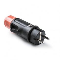 Clavija TT 16A-250V Negro con prensaestopa