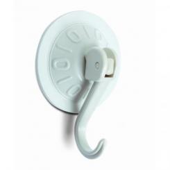 Colgador articulado con Ventosa grande. Ø 78mm. Blanco
