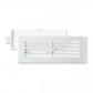 Conjunto Horizontal pequ. Rejilla+mosqu.10,5x27cm / Blanco. Blister 1 conjunto