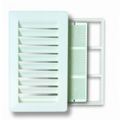 Conjunto Shunt. Rejilla, marco y mosquit 24x14 cm / Blanco. Blister 1 conjunto