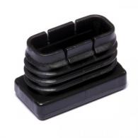 Contera interior rectangular. 20 x 40 mm / Negro. Bolsa 50 uds.
